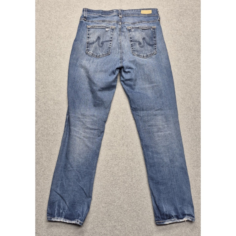 AG Adriano Goldschmied Mari High Rise Slim Straight Jeans Womens 31 Blue Denim - Picture 3 of 16